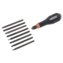 Bahco Hexagon Interchangeable Standard Screwdriver Set, 8-Piece, Tips 5.5 mm, 6.5 mm, 1/4 in, PH1, PH2, PZ1, PZ2 BE-8572