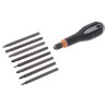 Bahco Hexagon Interchangeable Standard Screwdriver Set, 8-Piece, Tips 5.5 mm, 6.5 mm, 1/4 in, PH1, PH2, PZ1, PZ2 BE-8572
