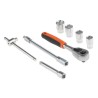 Bahco 16-Piece 1/4 in Standard Socket Set Alloy Steel, DIN ISO, 280mm Overall Length S160AF