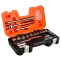 Bahco 23-Piece 1/2 in Standard Socket Set Drive Size 1/2 in Alloy Steel S240AF