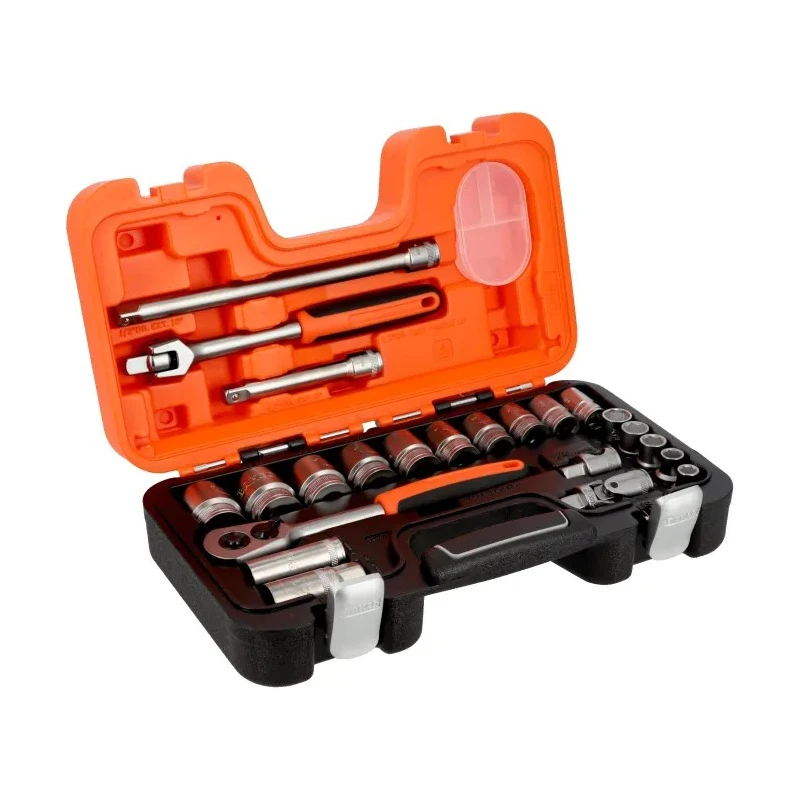 Bahco 23-Piece 1/2 in Standard Socket Set Drive Size 1/2 in Alloy Steel S240AF