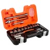 Bahco 23-Piece 1/2 in Standard Socket Set Drive Size 1/2 in Alloy Steel S240AF