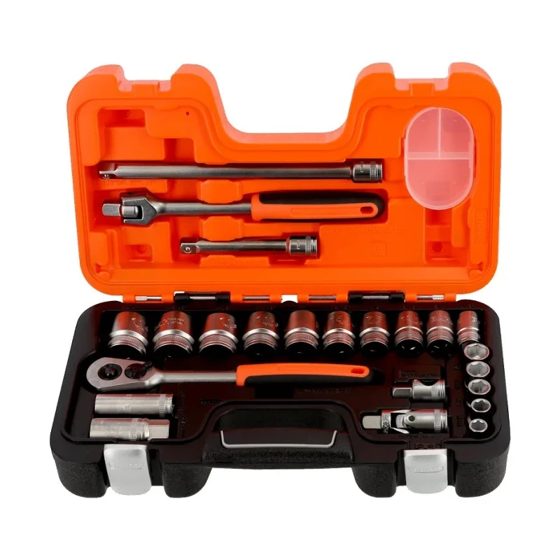 Bahco 23-Piece 1/2 in Standard Socket Set Drive Size 1/2 in Alloy Steel S240AF