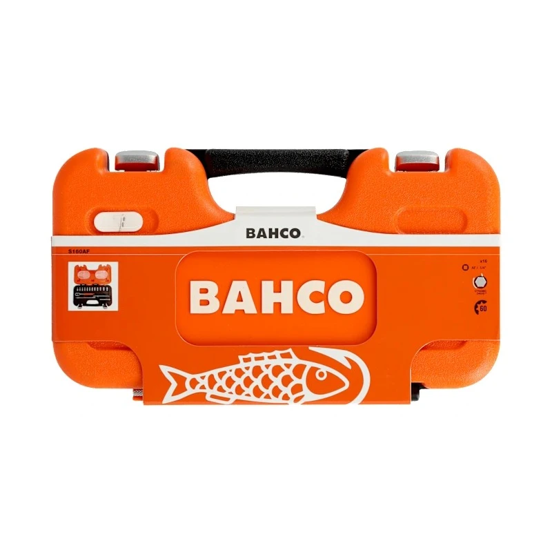 Bahco 16-Piece 1/4 in Standard Socket Set Alloy Steel, DIN ISO, 280mm Overall Length S160AF