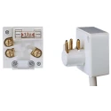Electrak 13A 240V White Polycarbonate Cable-Mount UK Mains Plug Screw Termination AP13-WH