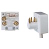 Electrak 13A 240V White Polycarbonate Cable-Mount UK Mains Plug Screw Termination AP13-WH