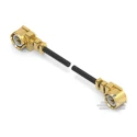 TE Connectivity UMCC Series Coaxial Cable Male UMCC to Male UMCC, 100 mm, 50 Ω, Black Fluorinated Ethylene 2015699-1