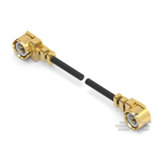 TE Connectivity UMCC Series Coaxial Cable Male UMCC to Male UMCC, 100 mm, 50 Ω, Black Fluorinated Ethylene 2015699-1