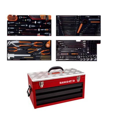 Bahco 146 Piece Maintenance Tool Kit with Metal Box 1483KHD3RB-FF4