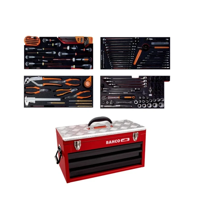 Bahco 146 Piece Maintenance Tool Kit with Metal Box 1483KHD3RB-FF4