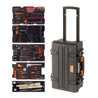 Bahco 194 Piece Heavy Duty Rigid Case General Purpose Tool Kit with Box 4750RCHDW01FF3