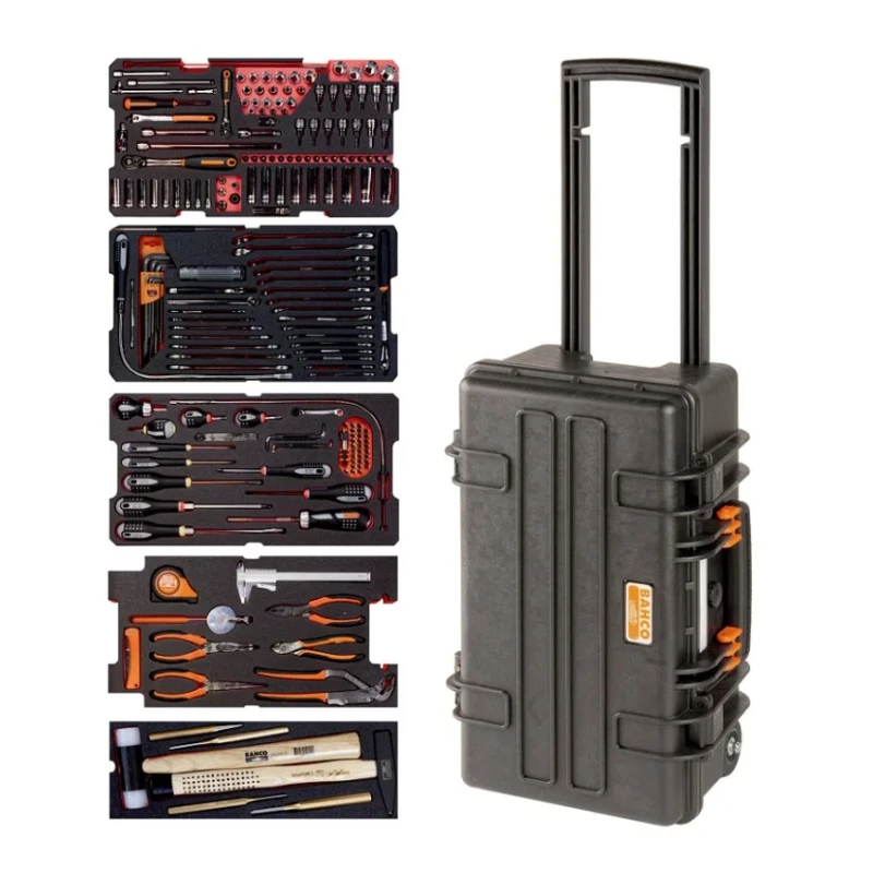 Bahco 194 Piece Heavy Duty Rigid Case General Purpose Tool Kit with Box 4750RCHDW01FF3
