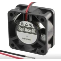 Sanyo Denki 109P Series Axial Fan 24V DC 1.92W 6.4 CFM 6300 RPM Ball Bearing Square Frame 40mm 109P0424H702