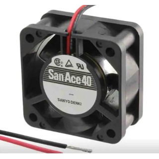Sanyo Denki 109P Series Axial Fan 24V DC 1.92W 6.4 CFM 6300 RPM Ball Bearing Square Frame 40mm 109P0424H702