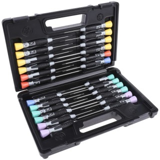Bahco Precision Screwdriver Set 24-Piece Hexagon Phillips Pozidriv Slotted Torx Tips 706-5