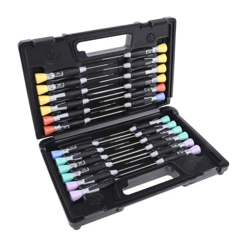 Bahco Precision Screwdriver Set 24-Piece Hexagon Phillips Pozidriv Slotted Torx Tips 706-5