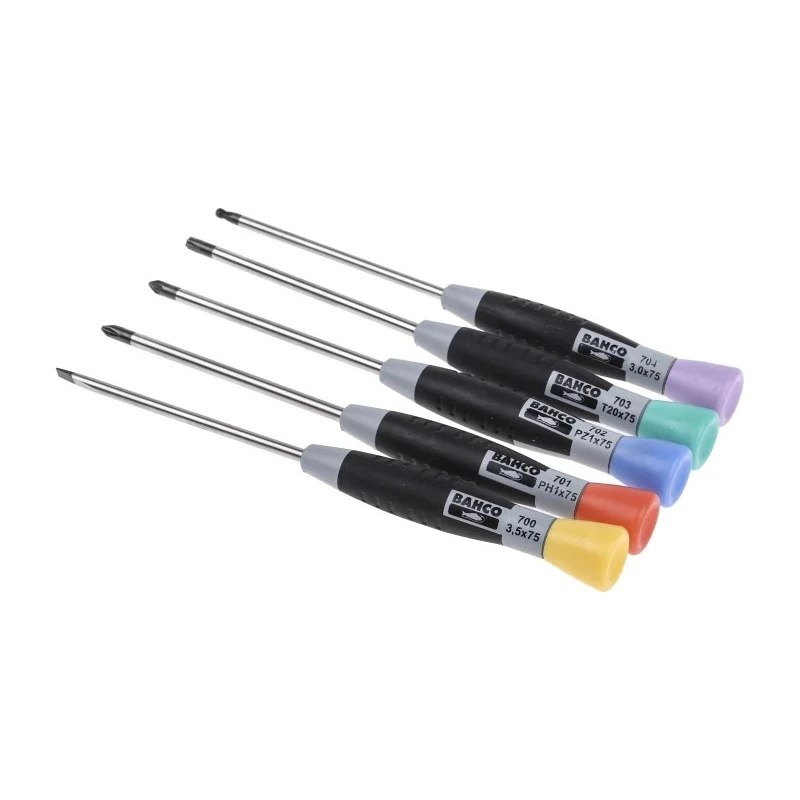 Bahco Precision Screwdriver Set 24-Piece Hexagon Phillips Pozidriv Slotted Torx Tips 706-5