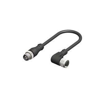 RS PRO Female 4 Way Right Angle to Male 4 Way Straight Sensor Actuator Cable 2m 250V IP67 877-1205