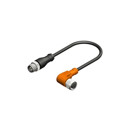 RS PRO Female 4 Way Right Angle to Male 4 Way Straight Sensor Actuator Cable, 2 m, 30V, IP67, PVC Jacket 877-1202