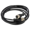 RS PRO Sensor Actuator Cable Female 4 Way Straight to Male 4 Way Straight, Polyurethane Jacket, 2m Length 877-1198