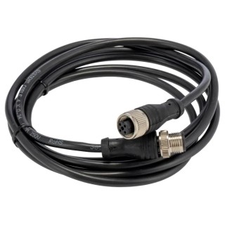 RS PRO Sensor Actuator Cable Female 4 Way Straight to Male 4 Way Straight, Polyurethane Jacket, 2m Length 877-1198