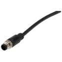 RS PRO Female 8 way Right Angle to Male 8 way Straight Sensor Actuator Cable 2 m 30 V IP67 877-1208