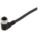 RS PRO Female 8 way Right Angle to Male 8 way Straight Sensor Actuator Cable 2 m 30 V IP67 877-1208
