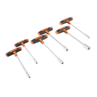 Bahco Professional Nut Driver Set with High Alloy Steel Blades, 6 Pieces, Tip Sizes 5 mm to 13 mm, 130 mm Blade, Model 903T-3