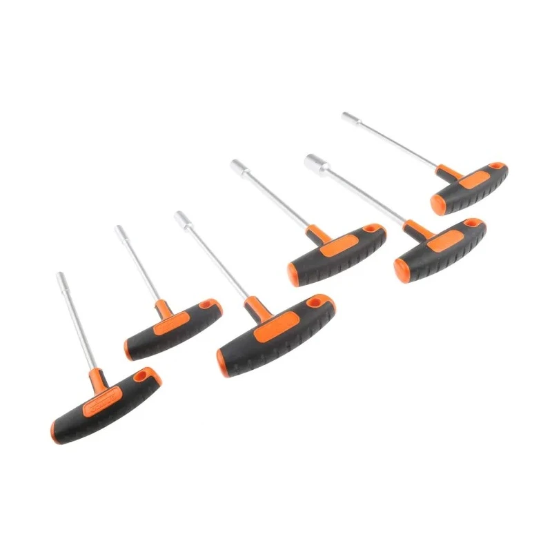 Bahco Professional Nut Driver Set with High Alloy Steel Blades, 6 Pieces, Tip Sizes 5 mm to 13 mm, 130 mm Blade, Model 903T-3