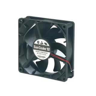 Sanyo Denki 9A Series Axial Fan 12V DC 2.52W 210mA 87m³/h 92mm Square Frame 9A0912H4021