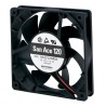 Sanyo Denki 9G Series Axial Fan, 12V DC, 195.4 m³/h Air Flow, 6.96 W Power, 6300 RPM, Ball Bearing, Square Frame 9G1212E401
