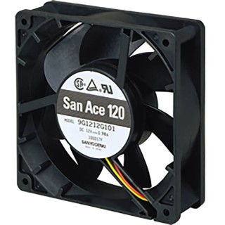 Sanyo Denki 9G Series Axial Fan 12V DC 7.32W 200.4 m³/h 119x119x38mm 9G1212E101