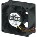 Sanyo Denki 9GA Series Axial Fan 12V DC 7.2W 600mA 134.9m³/h 80mm x 80mm x 38mm 9GA0812P1H611