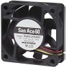 Sanyo Denki 9GA Series Axial Fan 24V DC 31.3 m³/h 960 mW 40 mA Max 60 mm Square Frame 6300 RPM 9GA0624H6001