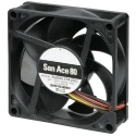 Sanyo Denki 9GA Series Axial Fan, 12V DC, 87.5 m³/h Air Flow, 2.64W Power, 220mA Max Current, 80mm Size 9GA0812P4H001