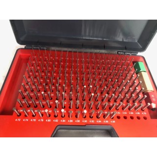RS PRO Hole Gauge Set, 185 piece, Hardened Steel, Diameter 1.3mm to 4.98mm, Increment 0.02mm, Model 877-1804