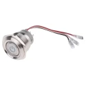 RS PRO Illuminated Momentary Push Button Switch SPDT with RGB LED, Panel Mount, 30.2 mm Cutout, IP67, 250 V AC 5A 877-1854