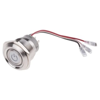 RS PRO Illuminated Momentary Push Button Switch SPDT with RGB LED, Panel Mount, 30.2 mm Cutout, IP67, 250 V AC 5A 877-1854