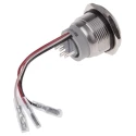 RS PRO Illuminated Momentary Push Button Switch, Panel Mount, 30.2 mm Cutout, SPDT RGB LED, IP67, 250 V AC, 5A 877-1858