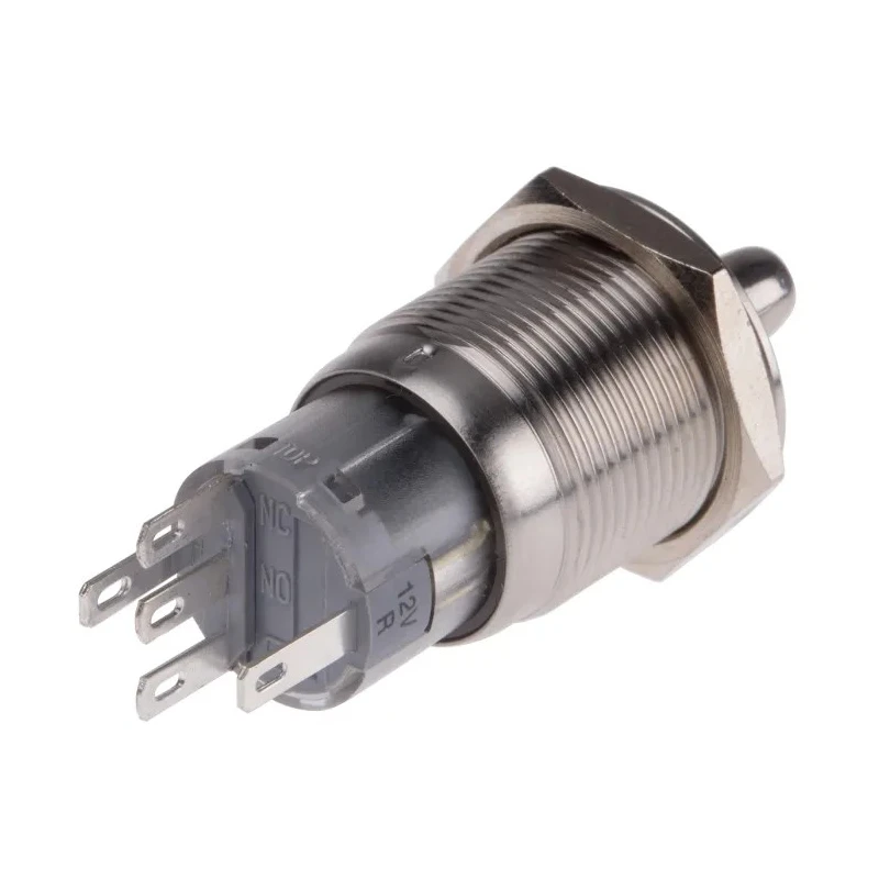 RS PRO Knob Selector Switch - (On-On) Illuminated 2 Positions IP67 Stainless Steel 12V 5A 90° 877-1961