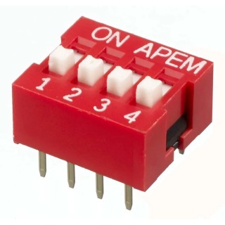 APEM Raised Rotary Coded DIP Switch Through Hole NDS-04-V