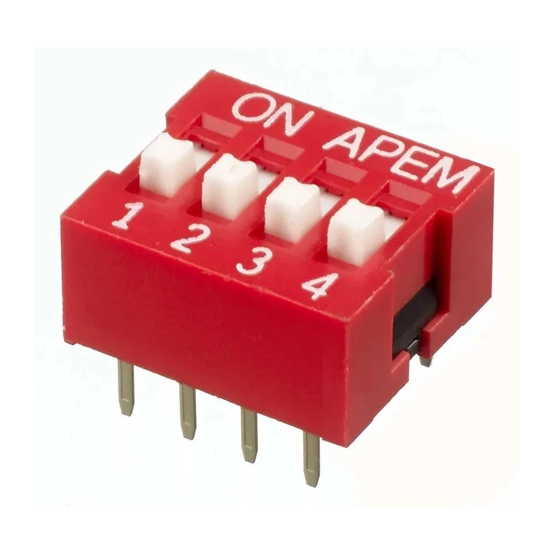 APEM Raised Rotary Coded DIP Switch Through Hole NDS-04-V