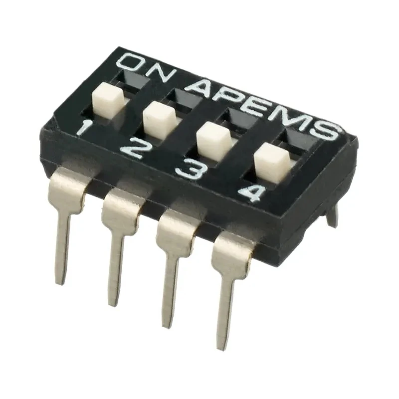 APEM Raised Actuator Slide Rotary Coded DIP Switch Through Hole IKD0400101