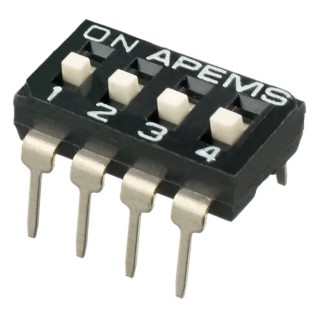 APEM Raised Actuator Slide Rotary Coded DIP Switch IKD0400101