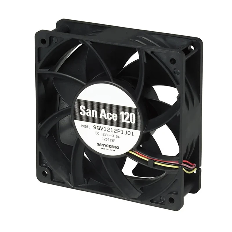 Sanyo Denki 9GV Series Axial Fan 24V DC, 36W, 1.5A, 120 mm Frame Size, 380.6 m³/h Air Flow, Ball Bearing 9GV1224P1J01