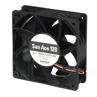 Sanyo Denki 9GV Series Axial Fan 48V DC 36W 750mA 380.6 m³/h 120mm Square Frame 9GV1248P1J01