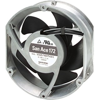 Sanyo Denki 9SG Series Axial Fan 24V DC 67.2W 2.8A Max 172mm Frame Size 150mm Width 51mm Depth 696.6 m³/h 9SG5724P5H61