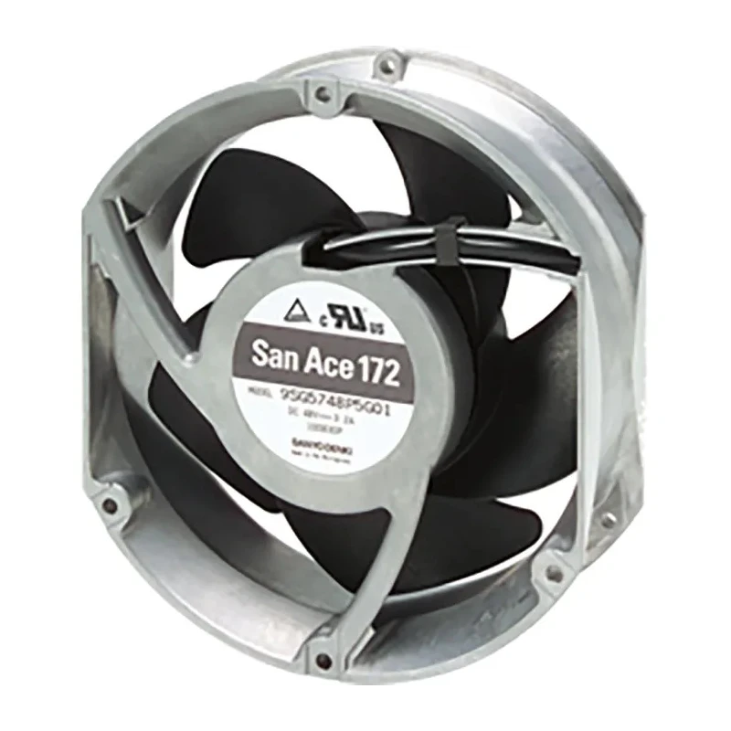 Sanyo Denki 9SG Series Axial Fan 48V DC 78W 1.62A 696.6 m³/h Air Flow 6500 RPM 172 mm Frame 9SG5748P5H01