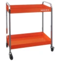 Bahco 2 Shelf Aluminium Castor Trolley 750 mm Platform Length 30 kg Load 425 mm Width 1470KC2
