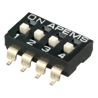 APEM Rotary Coded DIP Switch with Raised Actuator Slide IKD0403101